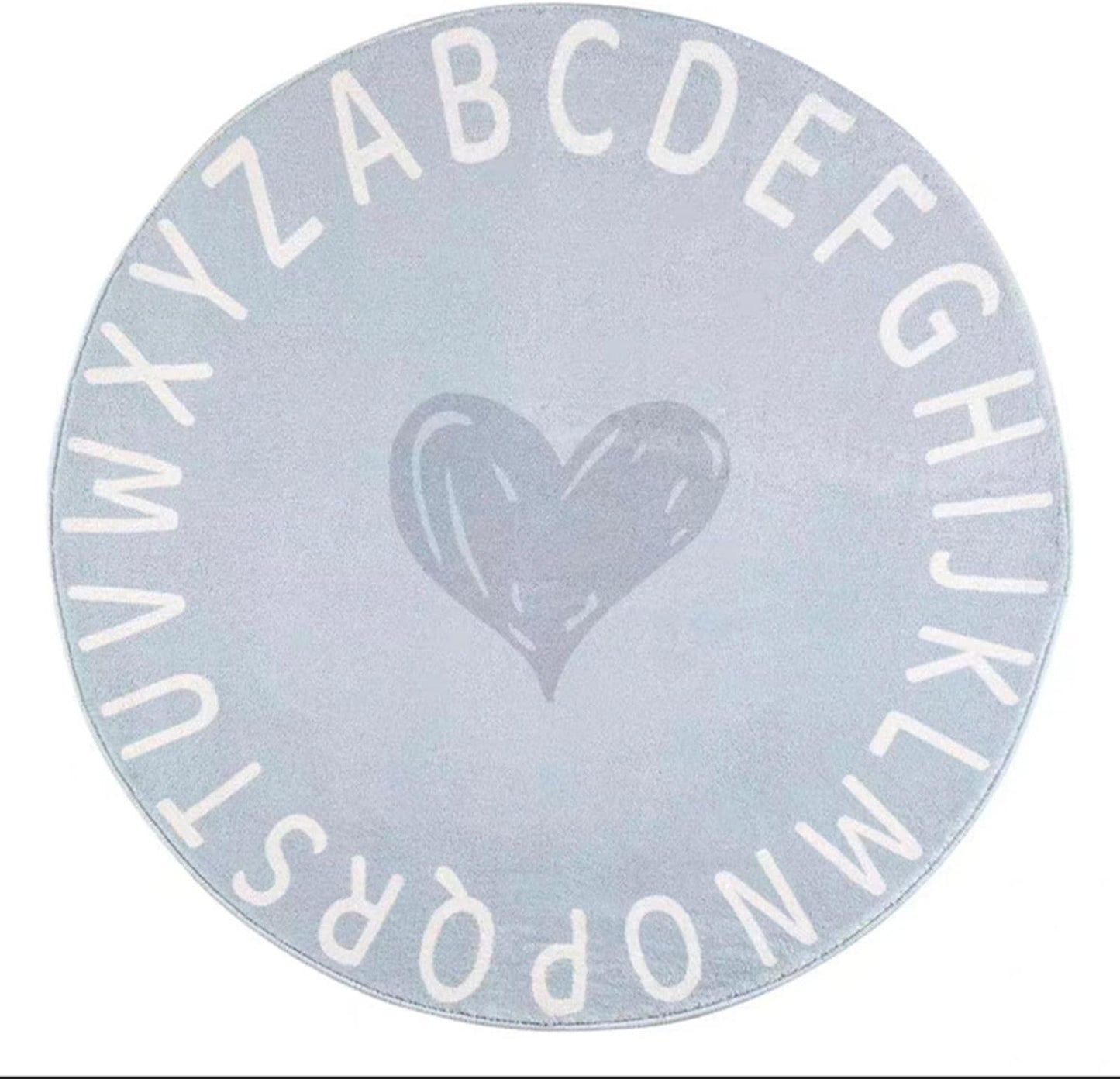 ABC Round Rug for Kids Soft Alphabet Area Rug for Playroom