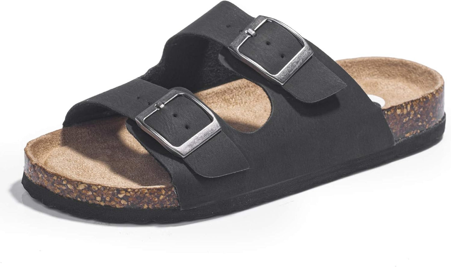 Glitter Slide Sandals for Kids - Comfortable Cork Slippers