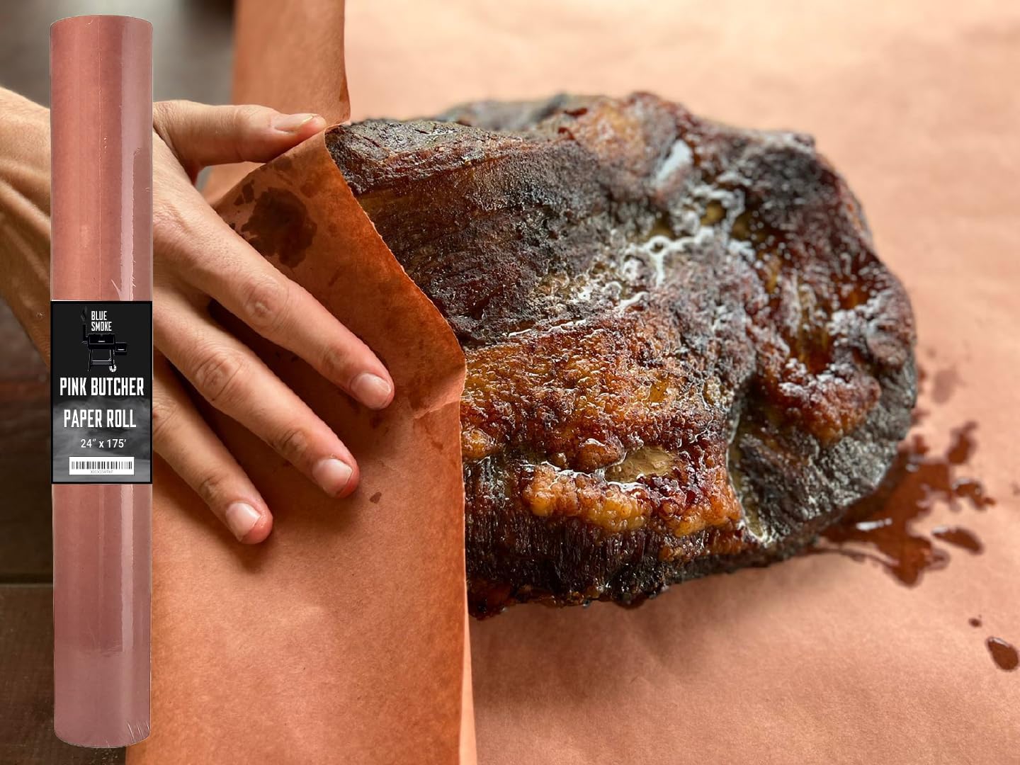 Extra Wide Pink Butcher Paper Roll for Smoking Meat and BBQ