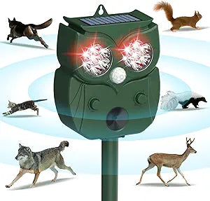 Bocianelli Ultrasonic Animal Repeller for Outdoor Garden Use