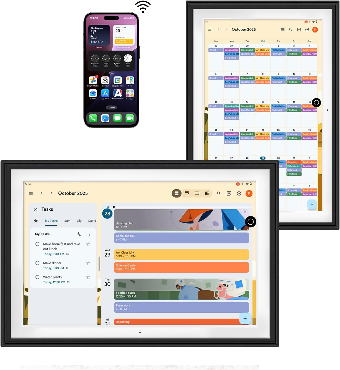 Changing 10.1 in Digital Calendar with Voice Assistant Features