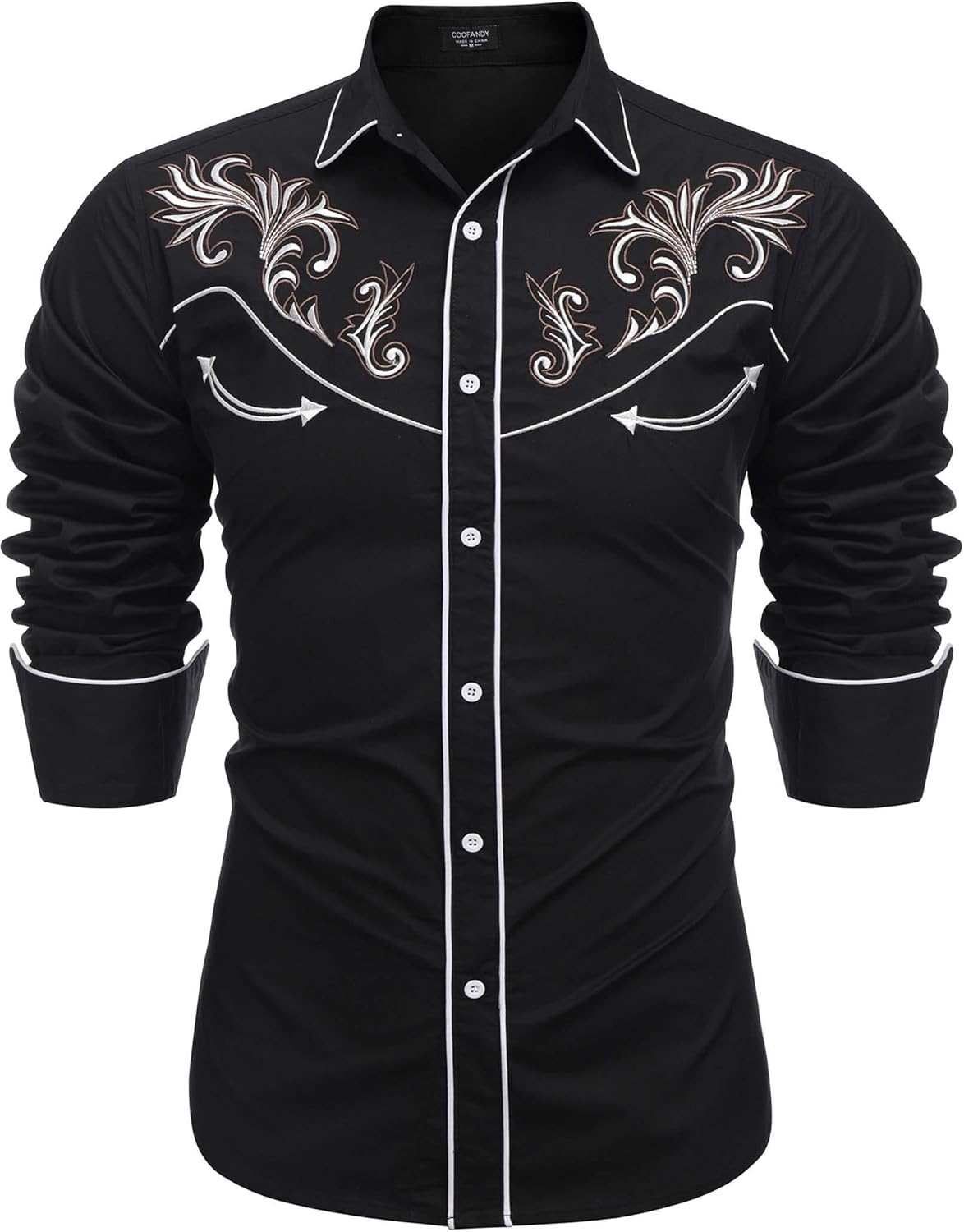 Stylish COOFANDY Men's Western Cowboy Shirt for Every Occasion