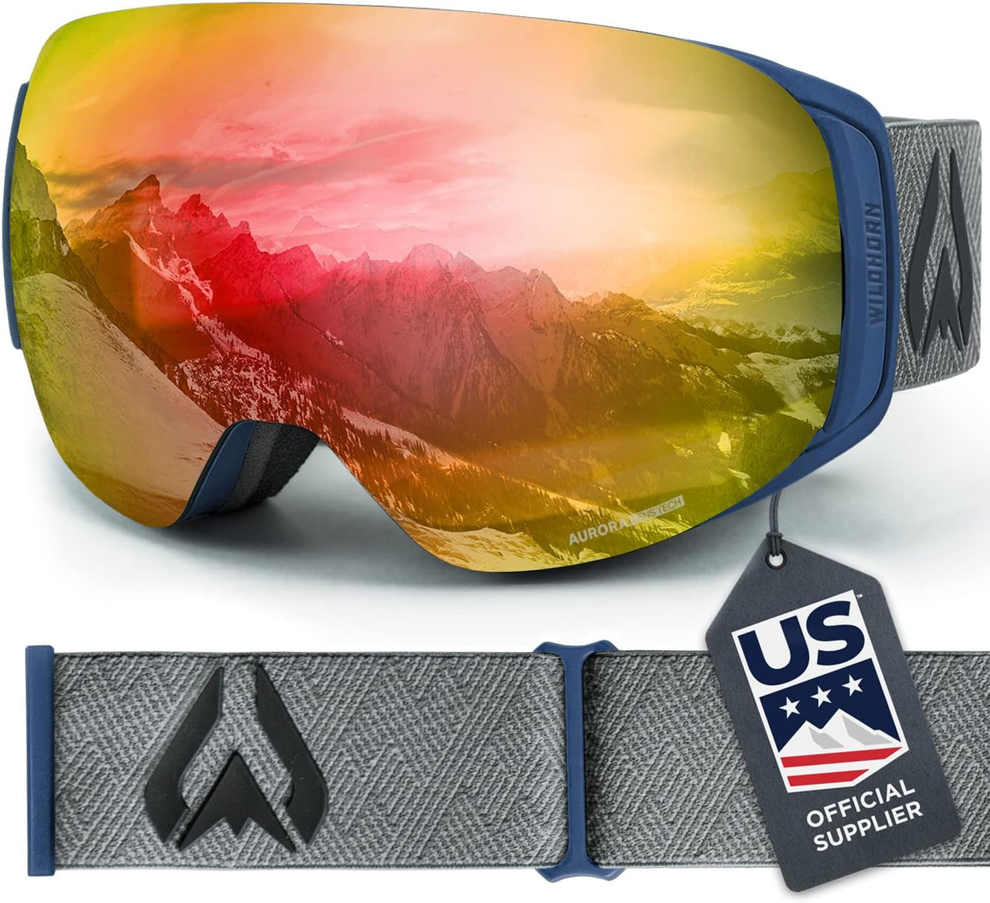 Wildhorn Roca Ski Goggles | Anti-Fog/Scratch | 100% UV | Magnetic Lens