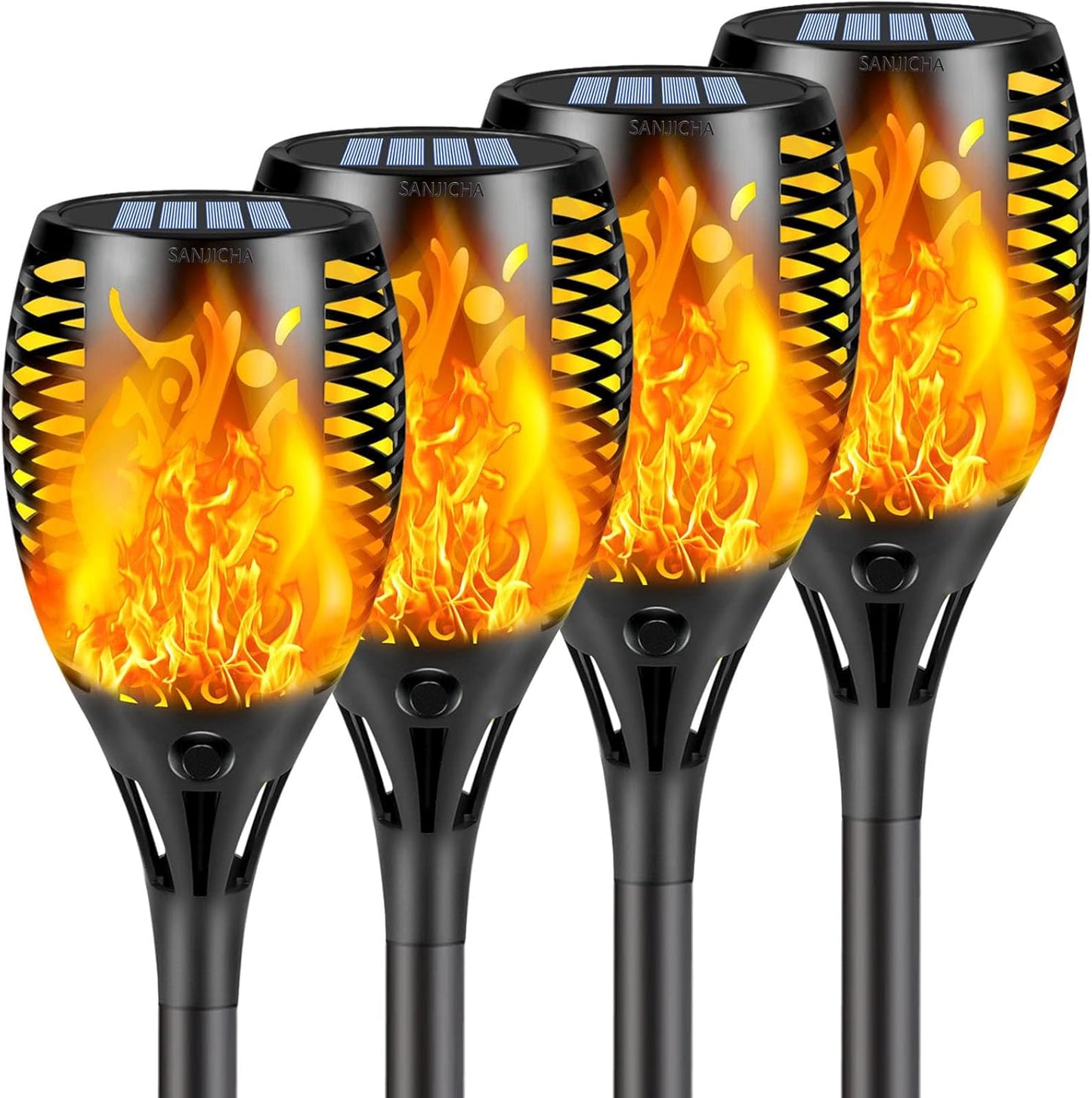 Super Larger Size Solar Flame Torch Lights for Outdoor Use
