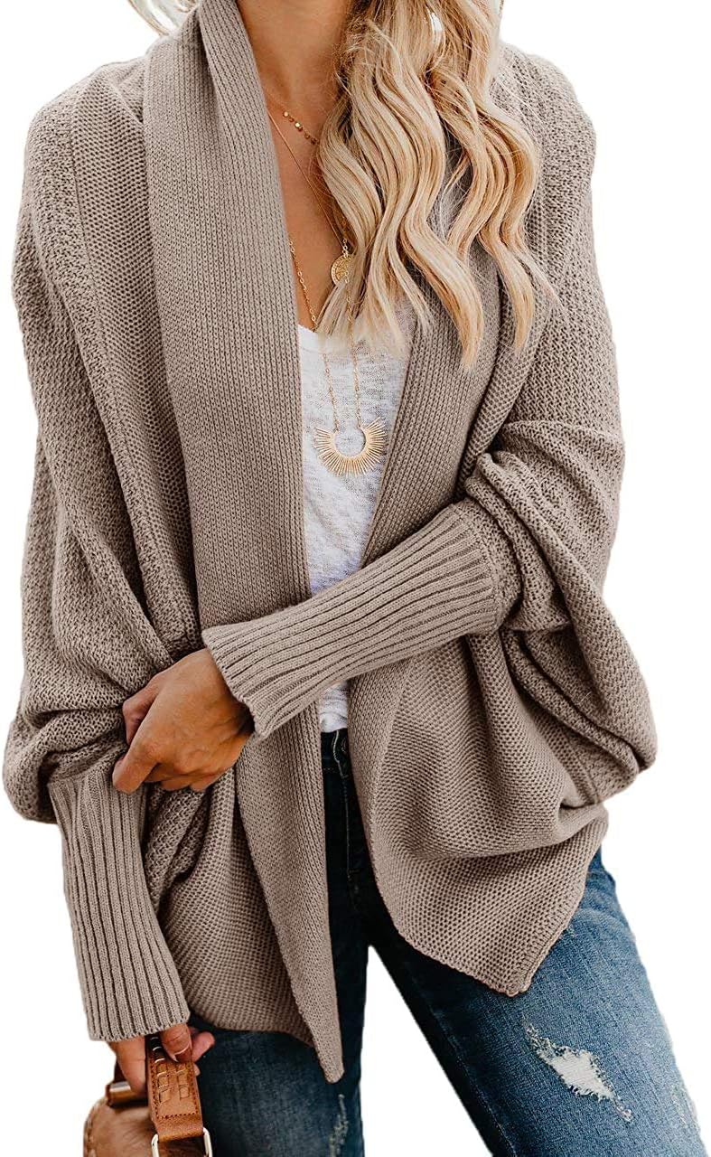 Oversized Chunky Knit Cardigan for Women - Slouchy Wrap Coat