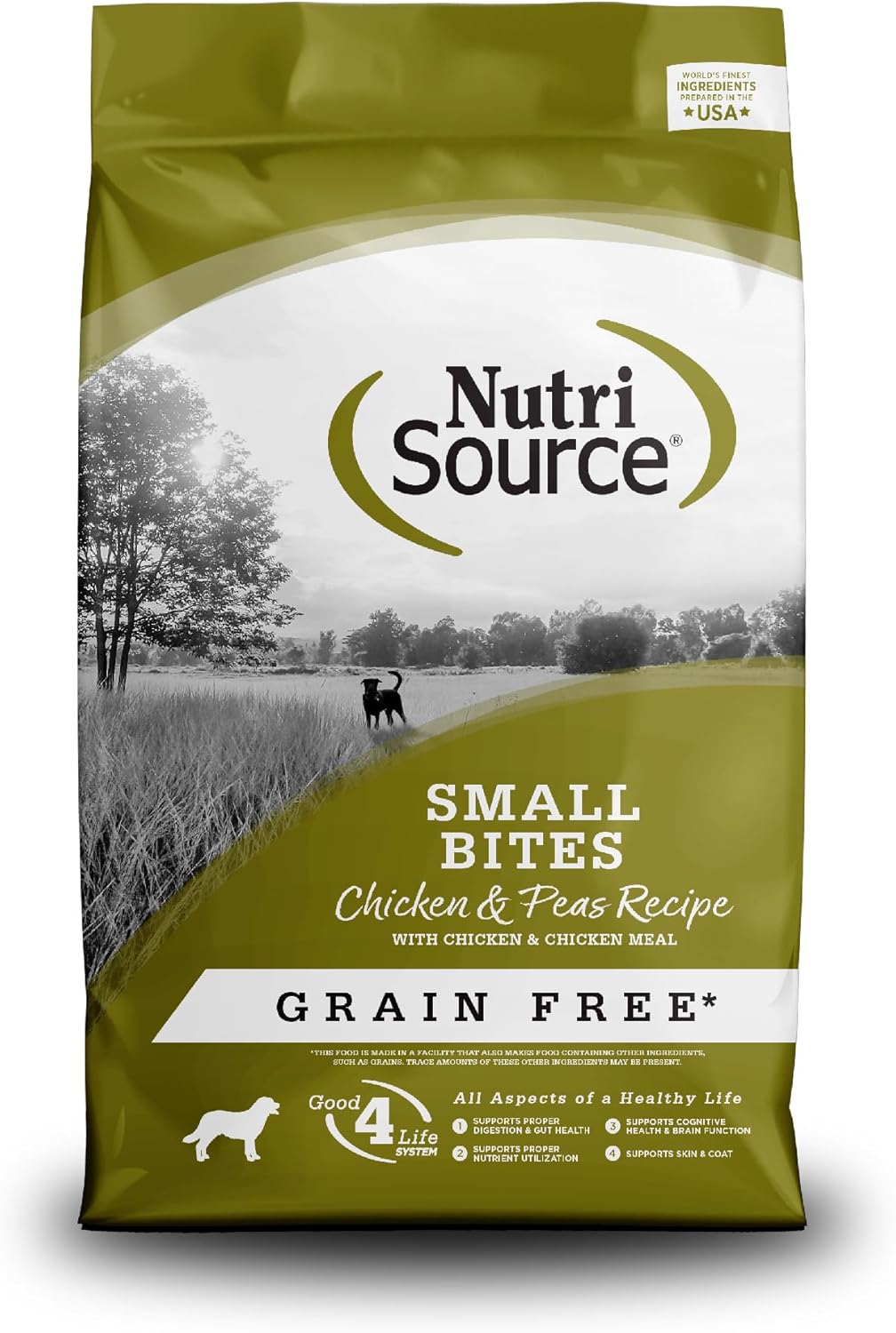 NutriSource Grain Free Dry Dog Food with Chicken and Peas 12LB