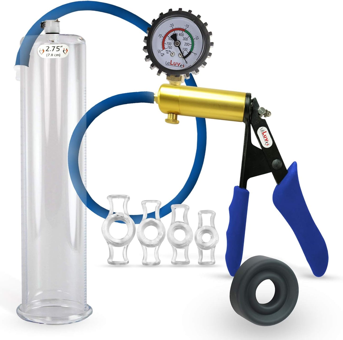 LeLuv Ultima Penis Pump with Premium Silicone Grips and Rings