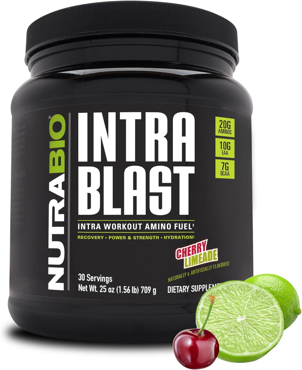 NutraBio Intra Blast BCAA Powder for Muscle Recovery & Hydration