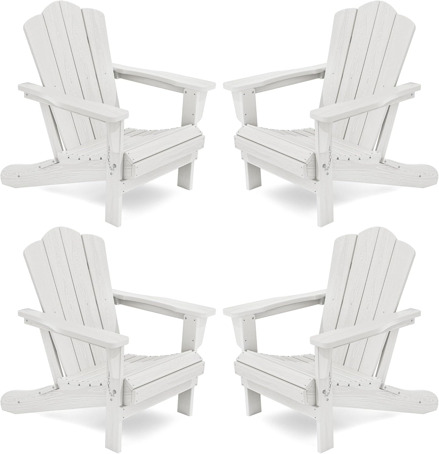 Folding Adirondack Chair Set of 4 for Outdoor Relaxation