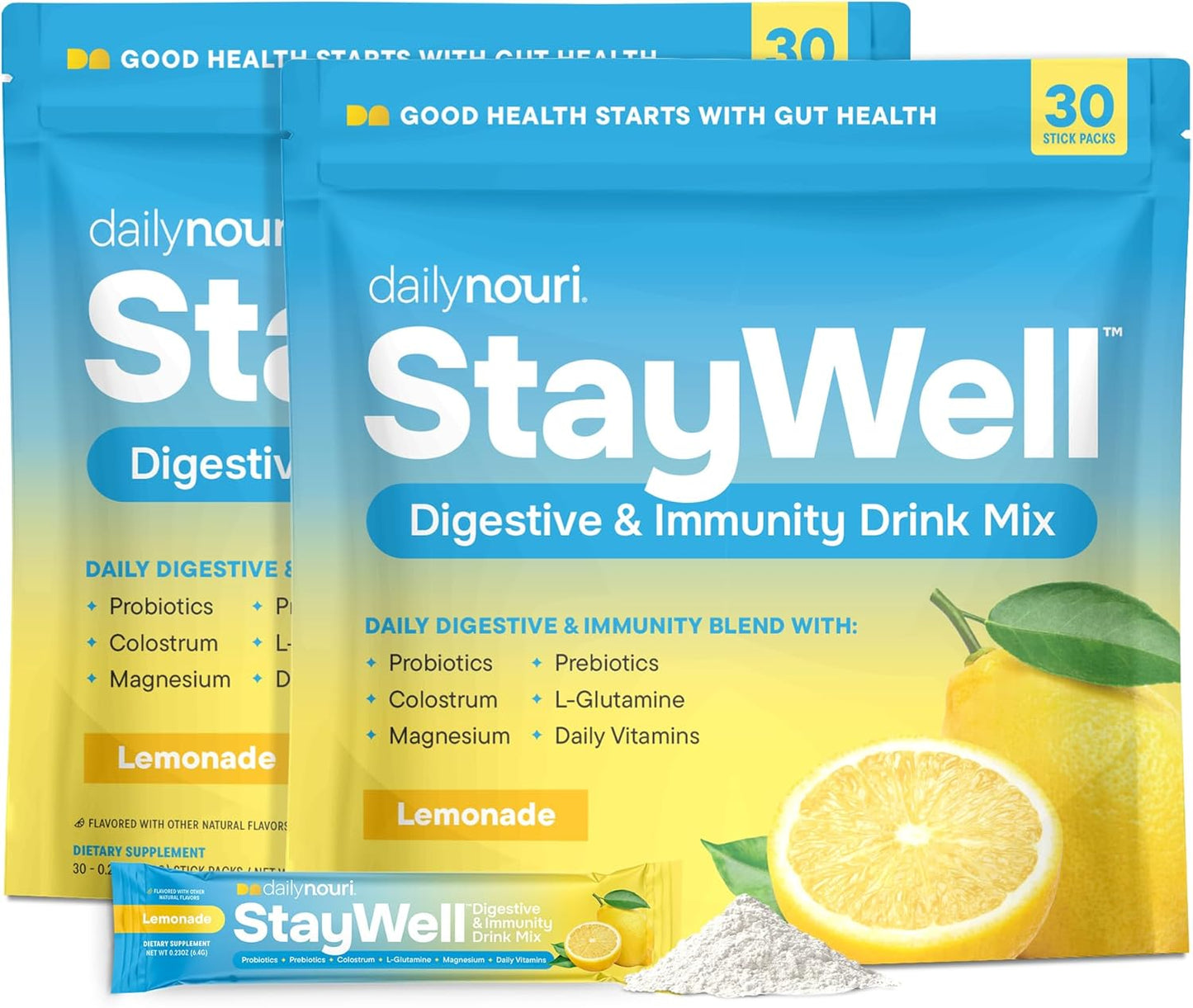 DAILYNOURI StayWell Digestive Drink Mix for Gut Health & Immunity