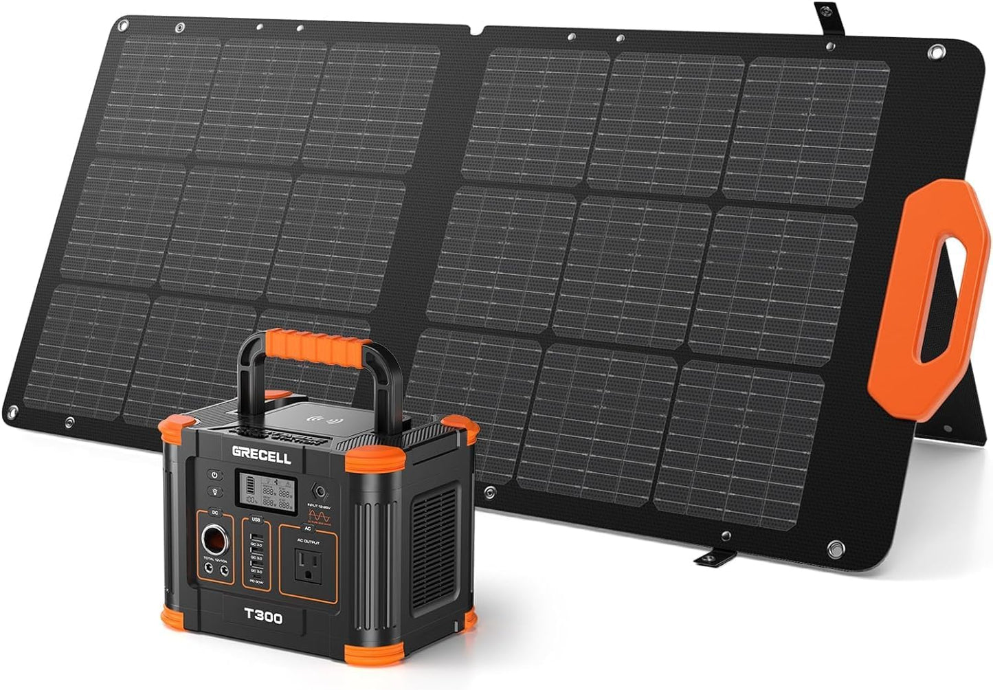 GRECELL Portable Power Station with 100W Solar Panel - Ultimate Outdoor Power!