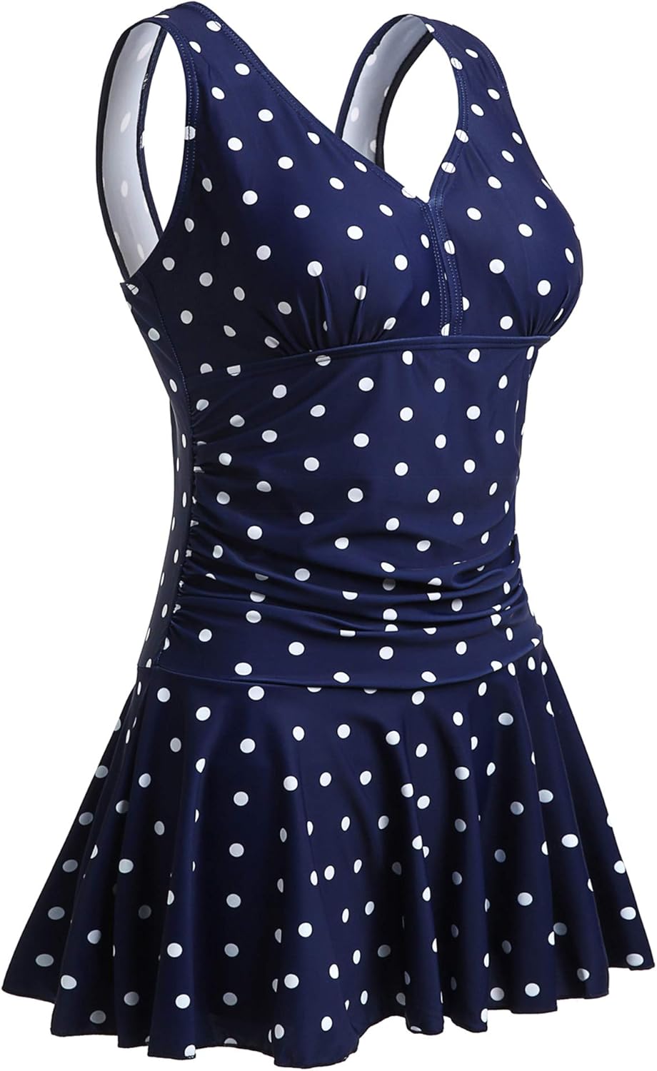 MiYang Women's Plus-Size Flower Printing Swim Dress for Comfort