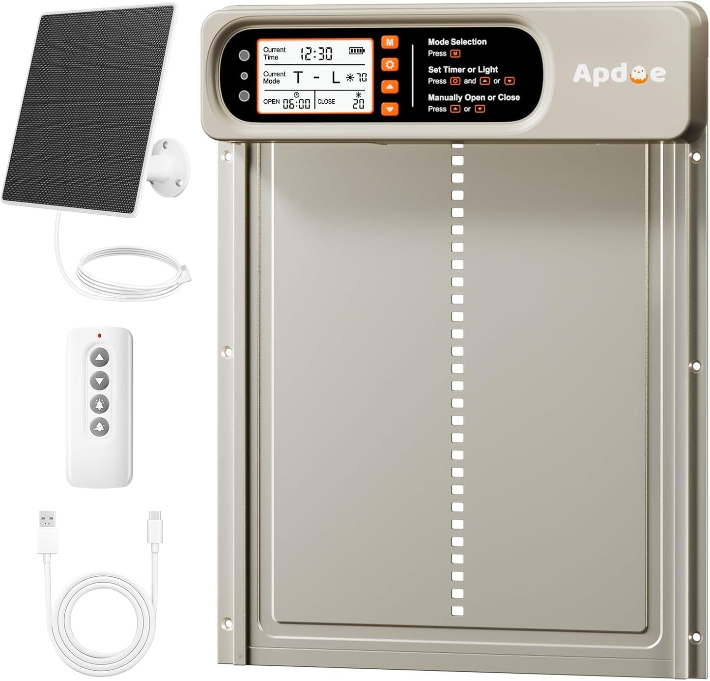 Automatic Chicken Coop Door with Solar Power and Timer Features