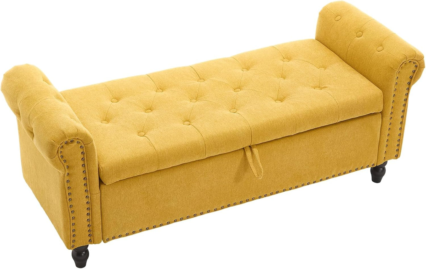 Furniliving 55 End of Bed Bench with Storage and Comfort