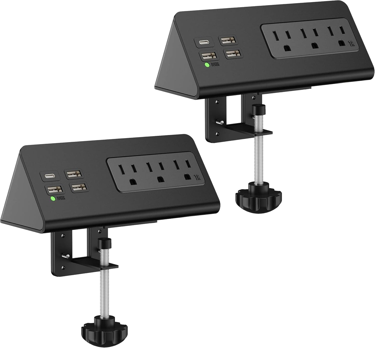 Nightstand Edge Mount Power Strip with USB-C Ports for Fast Charging