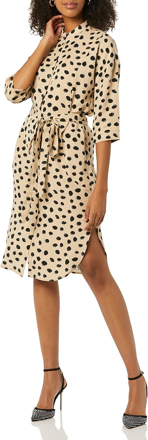 TEREA Women's Adeline Waist Tie Shirt Dress for Effortless Style