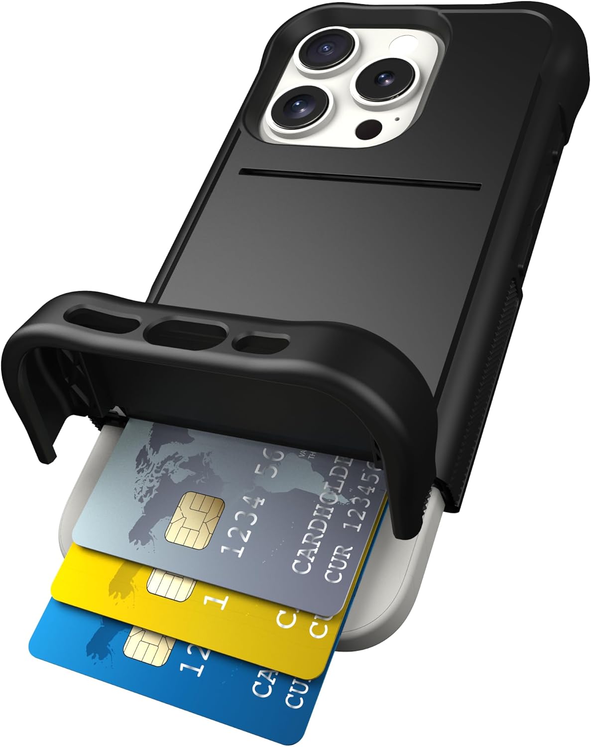 Scooch iPhone 16 Pro Case with Card Holder and Drop Protection