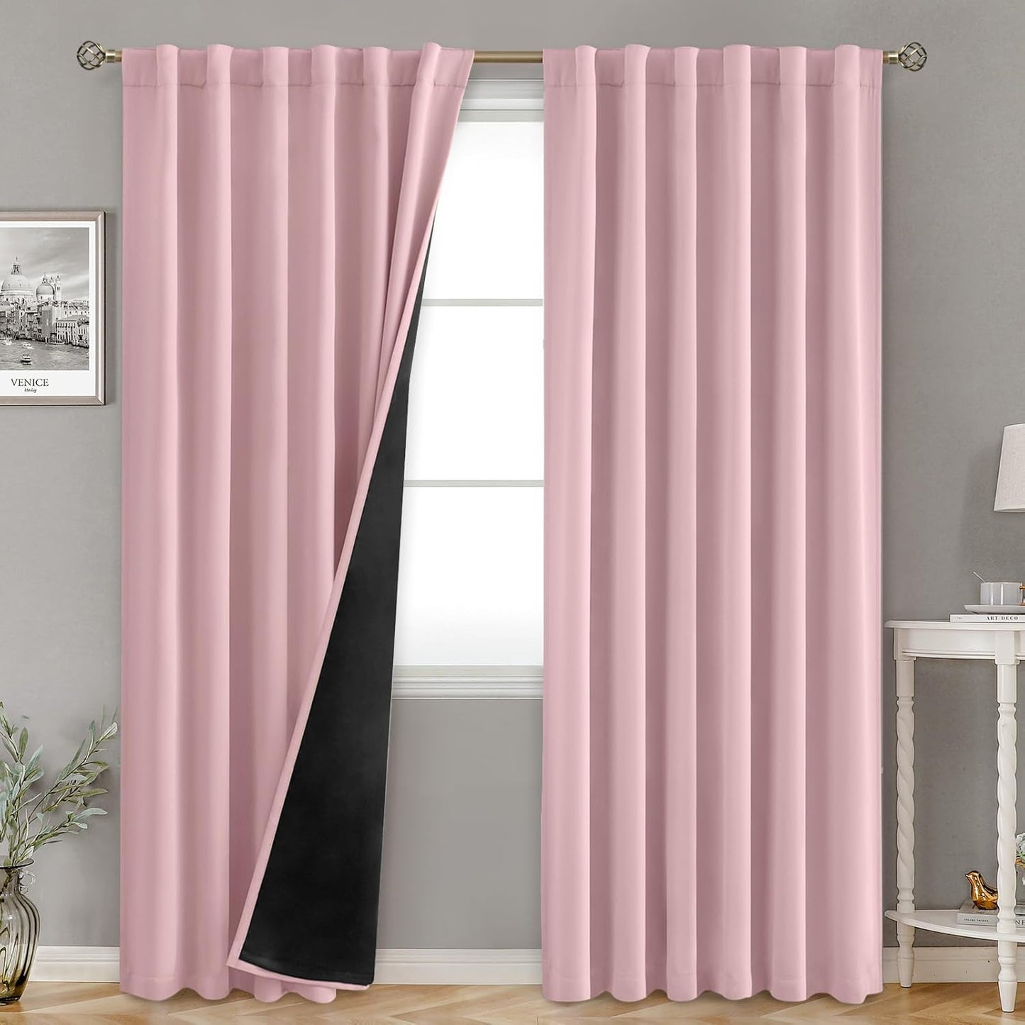 BGment 100% Blackout Curtains for Total Room Darkening