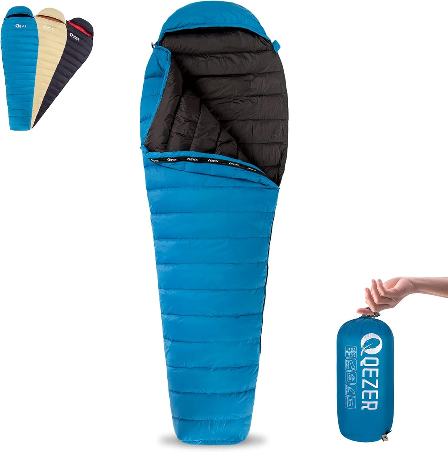 Ultralight Down Sleeping Bag for Adults with 600 Fill Power