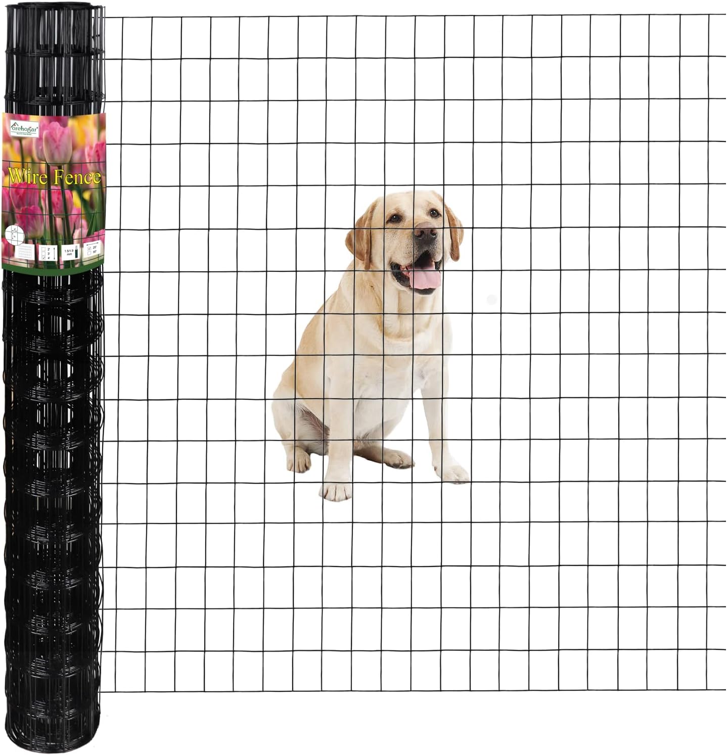 Black PVC Coated Welded Wire Fence for Garden Protection