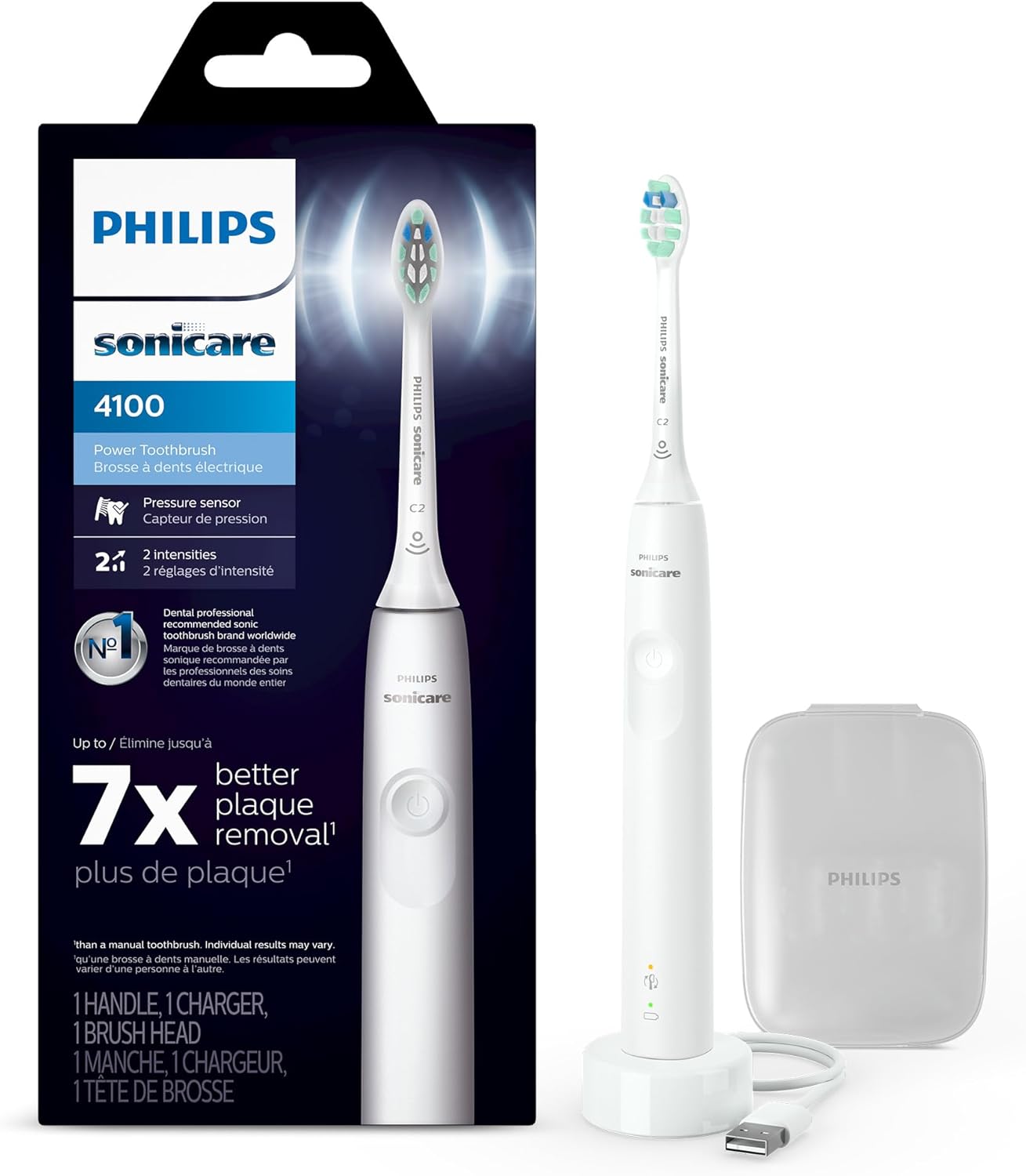 Philips Sonicare 4100 Electric Toothbrush for Advanced Plaque Removal