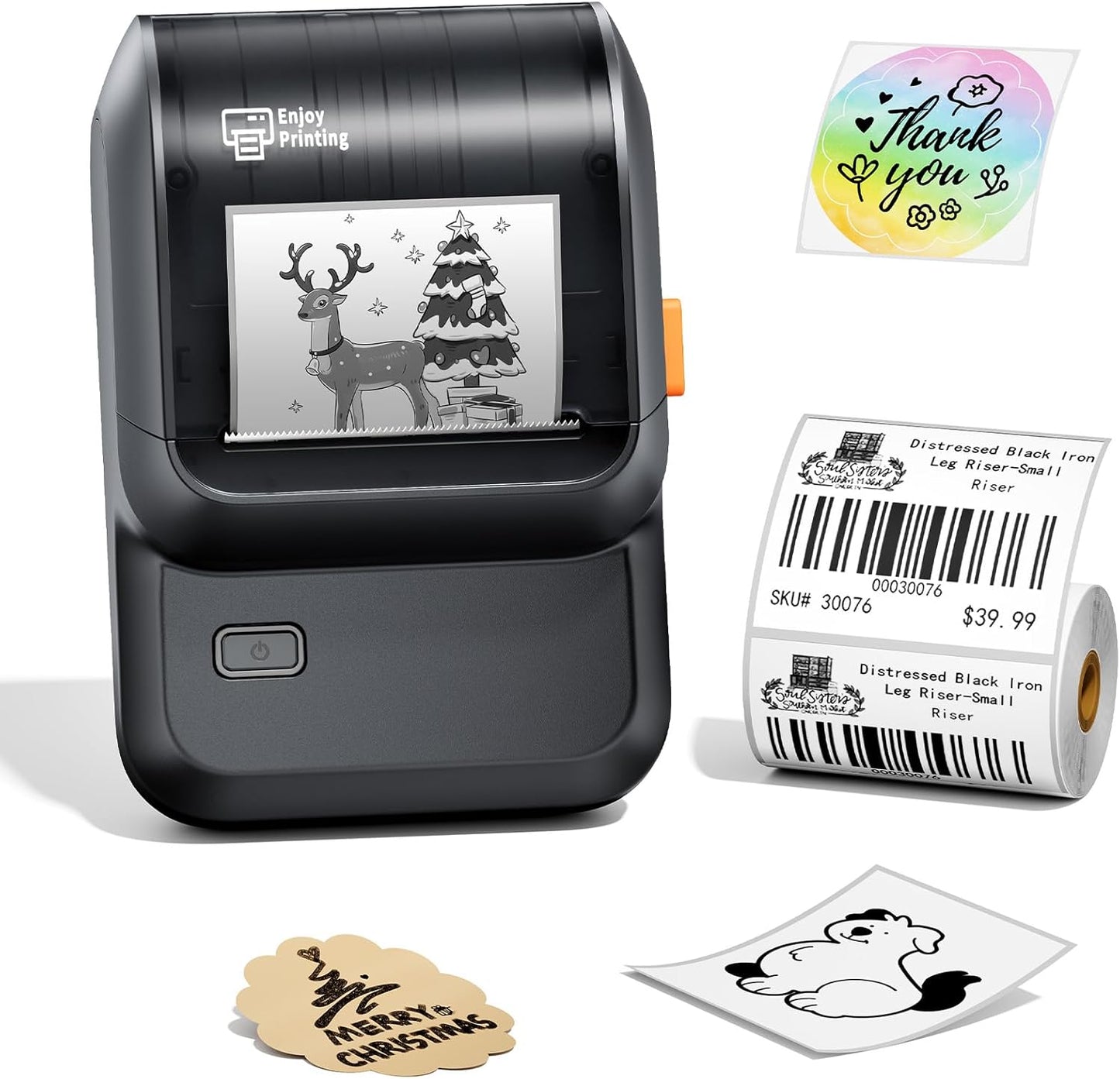 Ponek Bluetooth Label Maker: 1000 Icons, 300 Templates