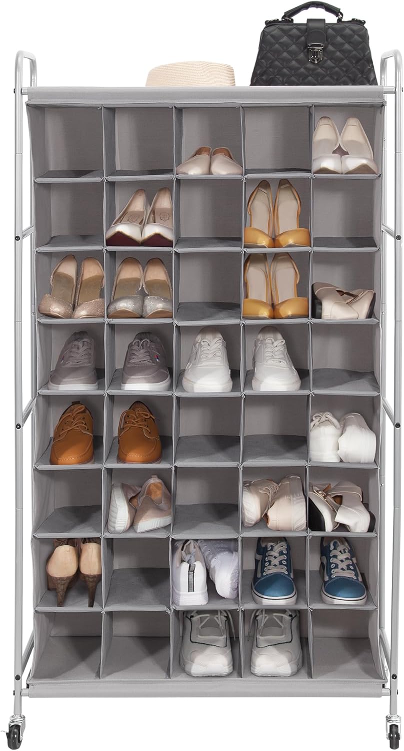 40-Cube Shoe Cubby Organizer for Entryway and Bedroom Storage