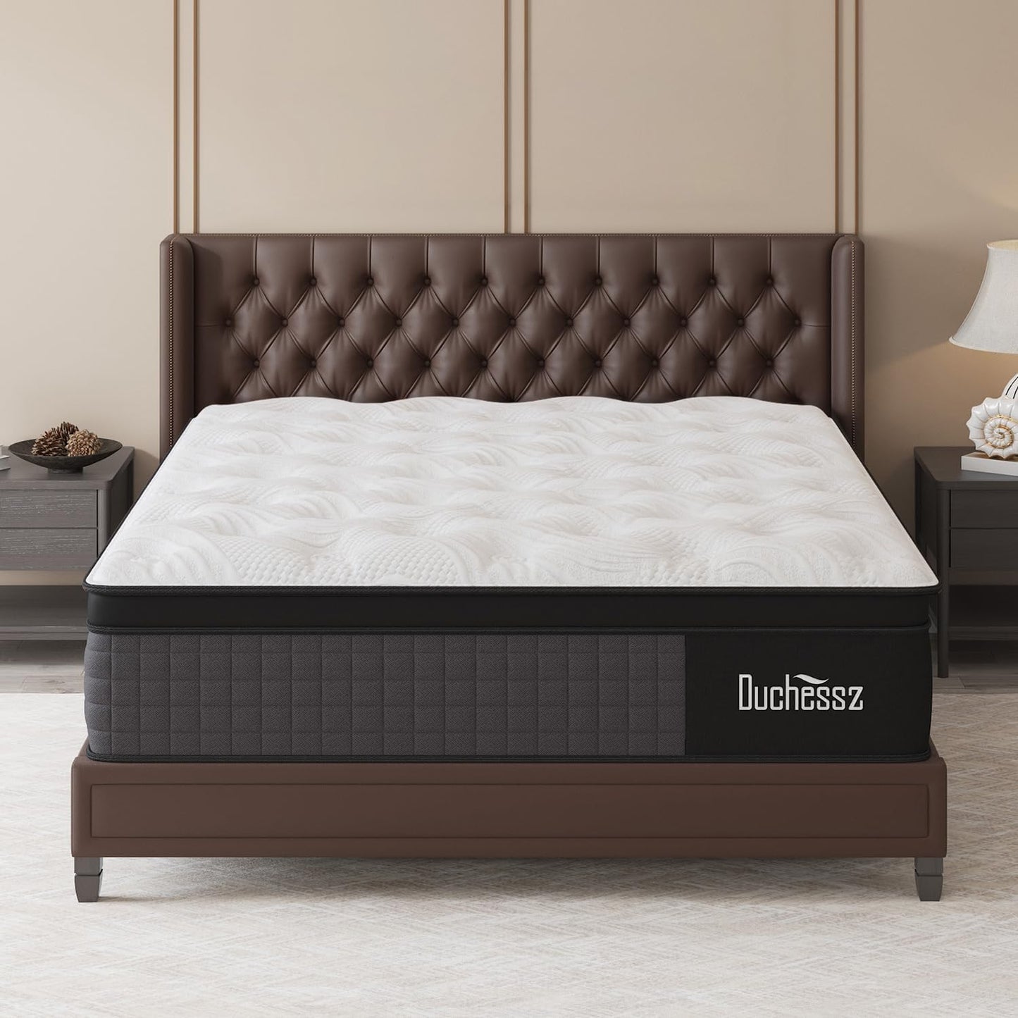 Twin Mattress 14 Inch Hybrid with Gel Memory Foam for Comfort