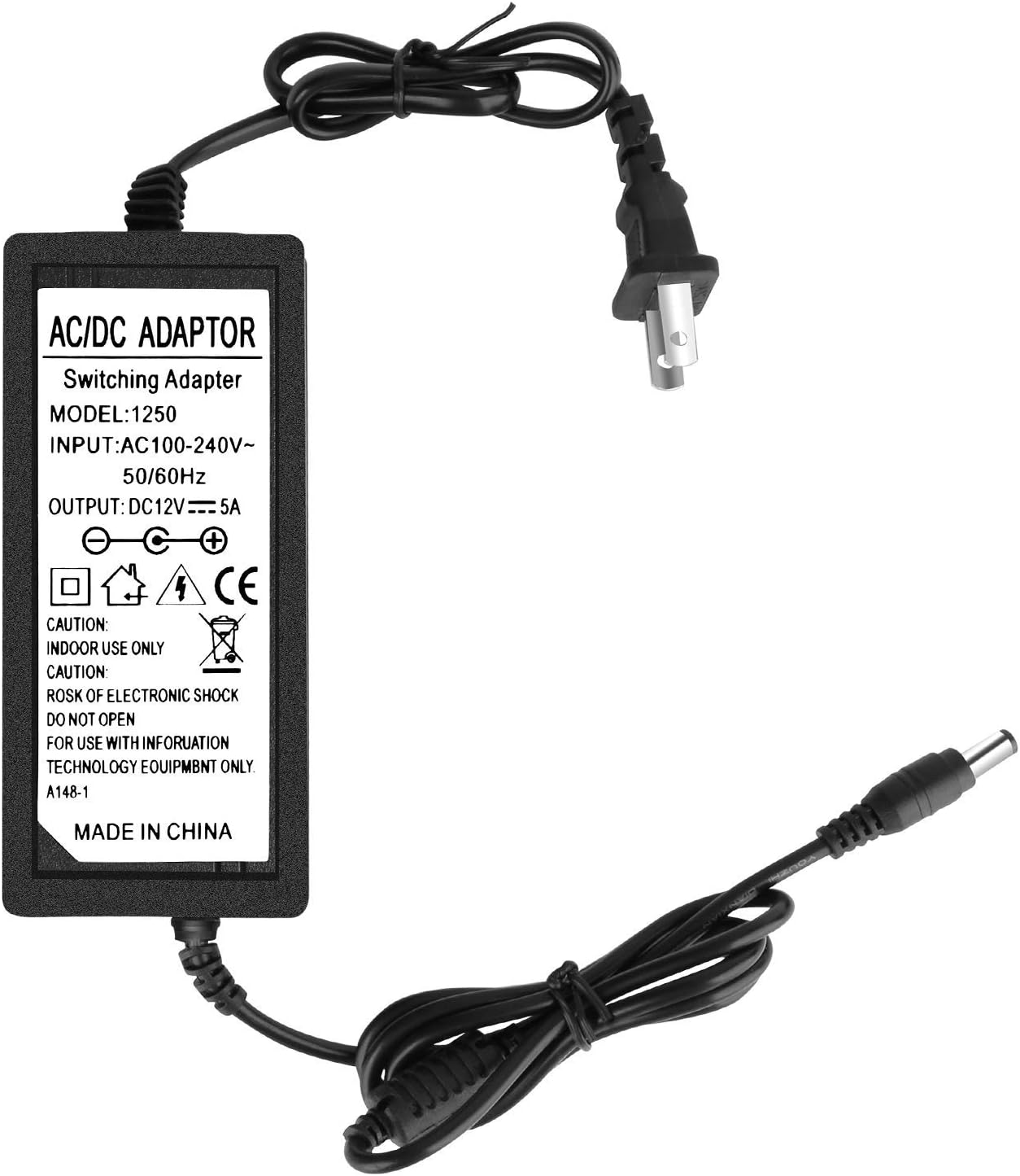 Waysse 12V 5A Power Supply - Transform 100-220V to Power Your Devices!