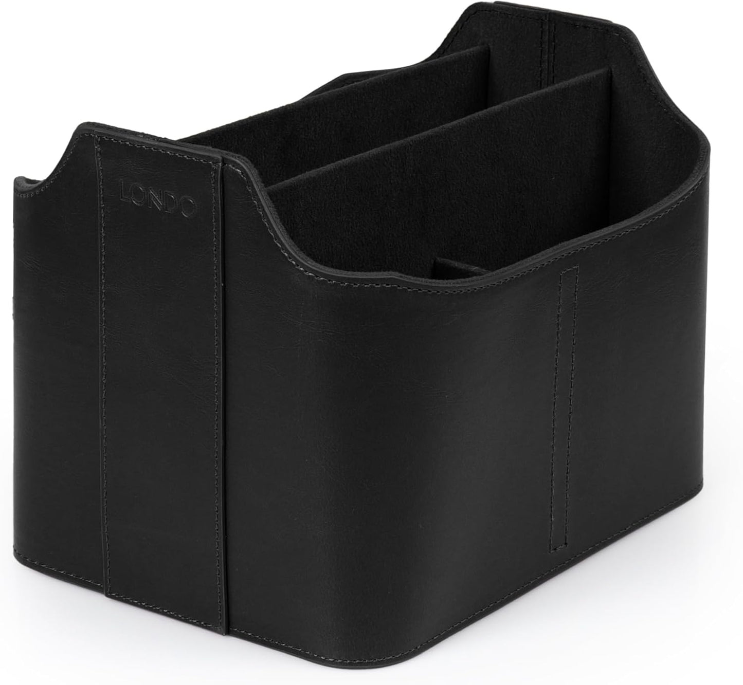 Londo PU Leather Remote Control Holder for Desk Organization