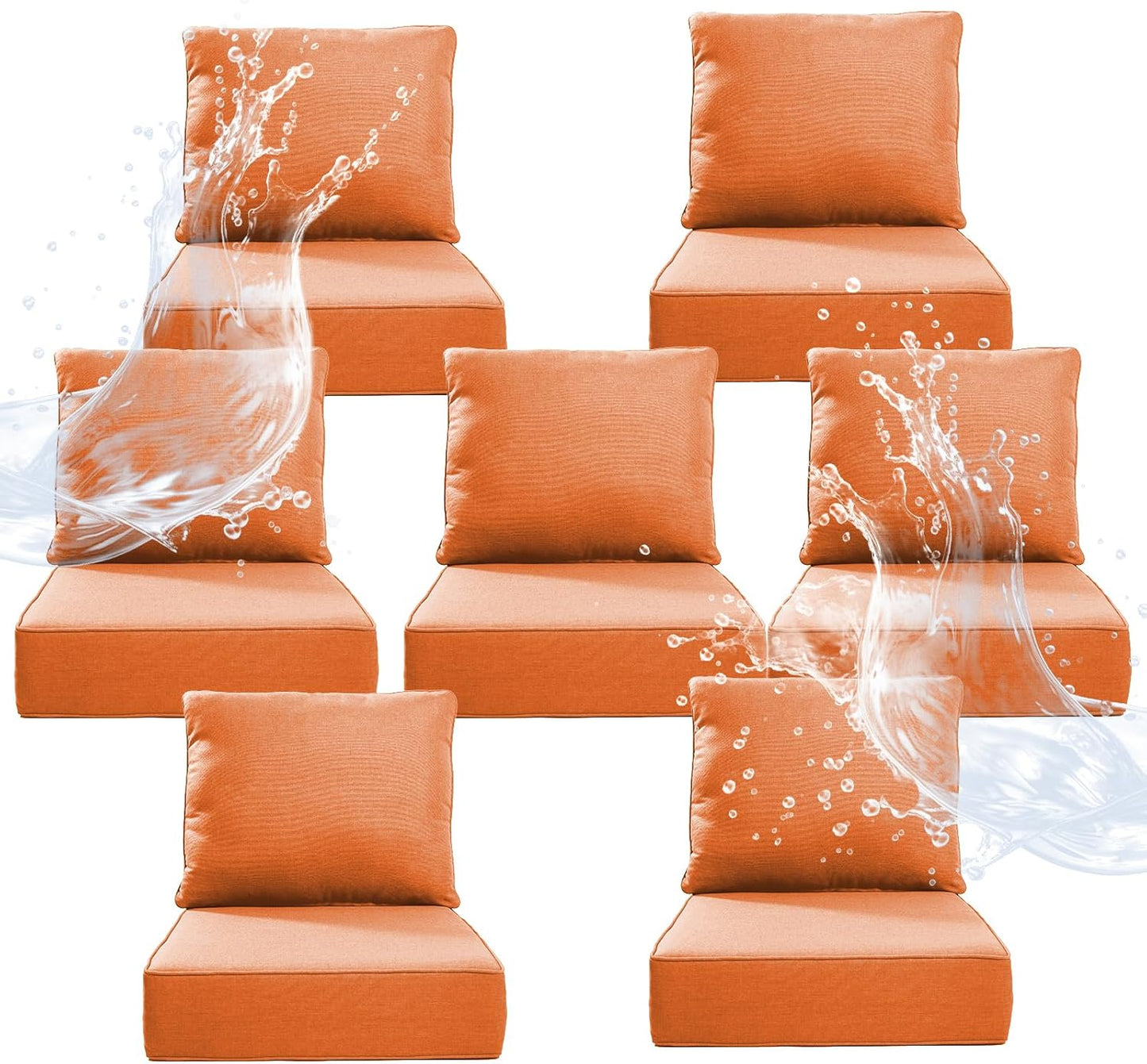6 Inch Thicker Outdoor Chair Cushion Set for Ultimate Comfort