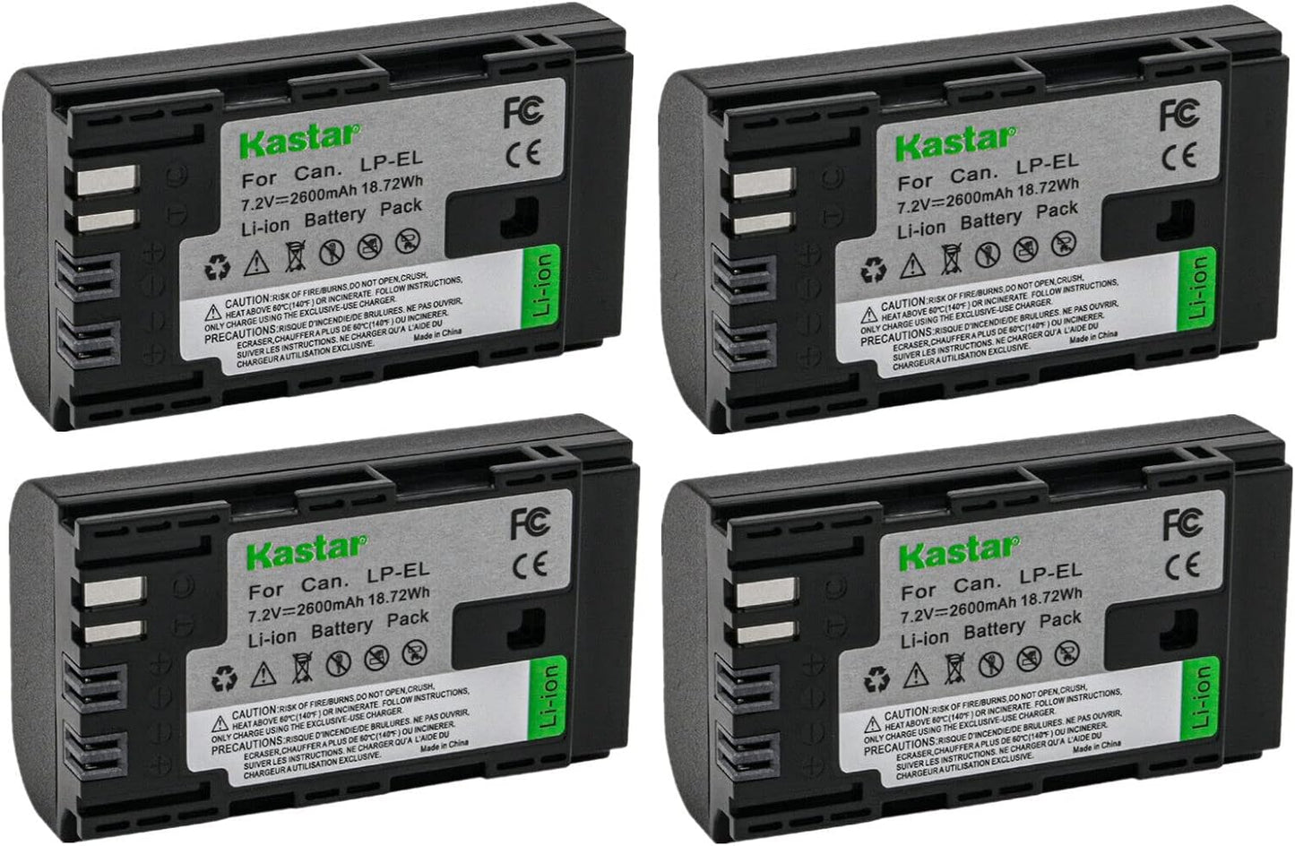 Kastar LPEL Fully Decoded Battery Replacement for Canon LP-EL