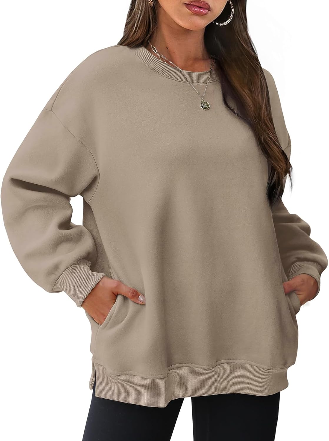 SIALANCI Women's Oversized Sweatshirt - Cozy Pockets