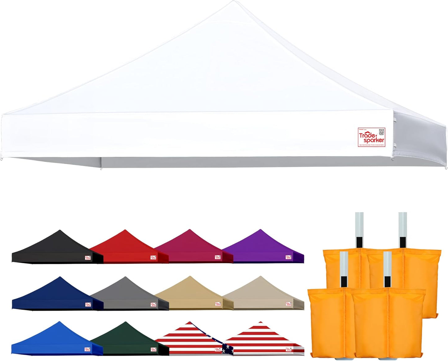 10x10 Commercial Pop Up Canopy Replacement Top for Events