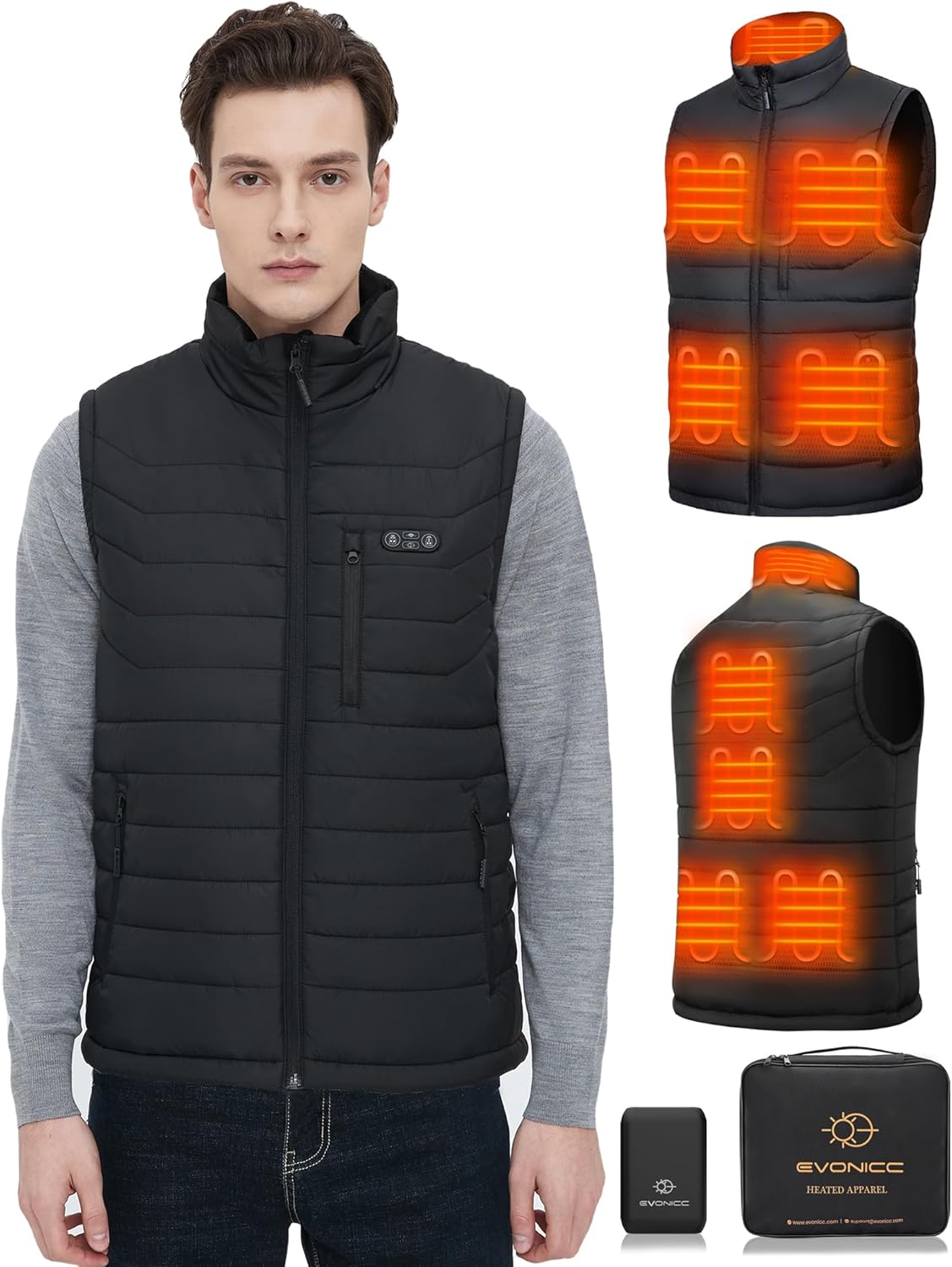 Heated Vest for Men with 7.4V Battery Pack for Ultimate Warmth