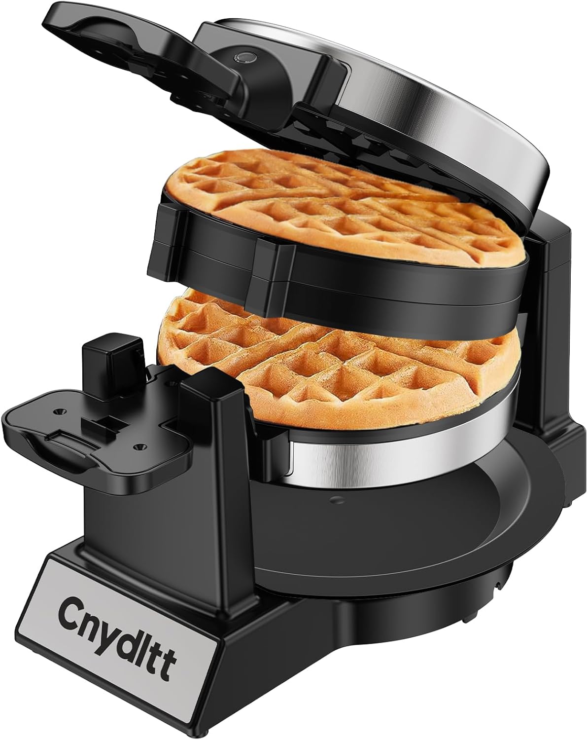 8-Slice Rotating Waffle Maker: Nonstick & Easy Cleaning