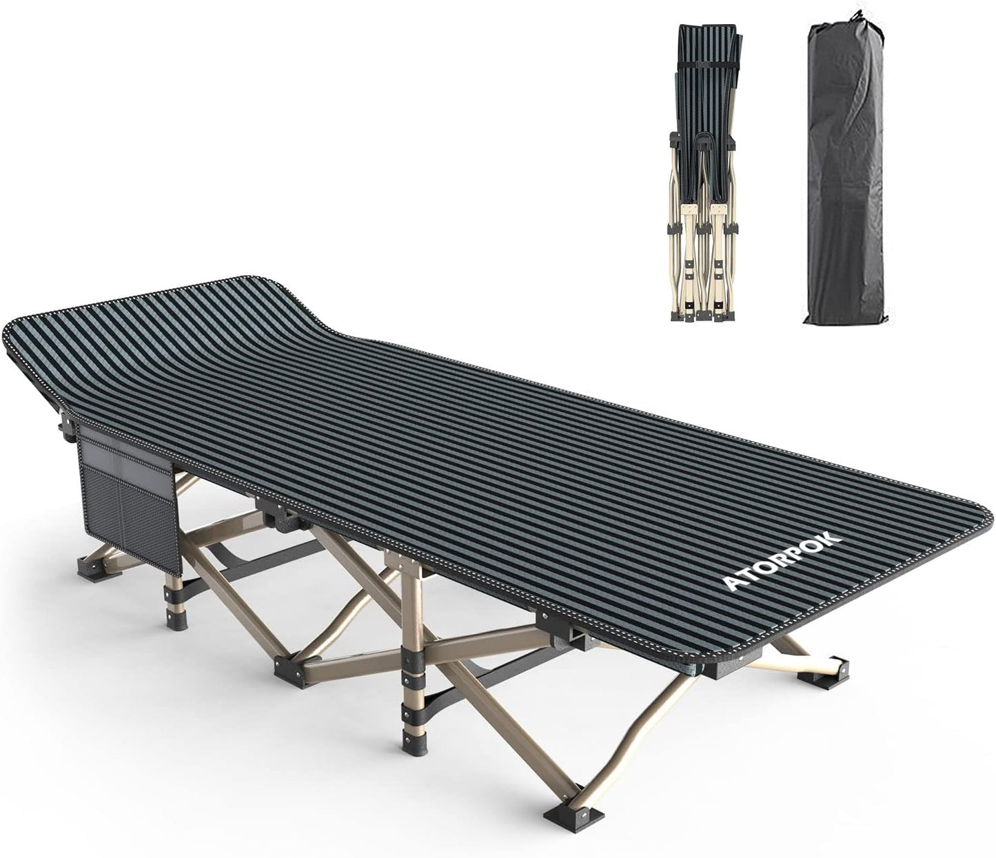 ATORPOK Camping Cot - Ultimate Comfort & Portability