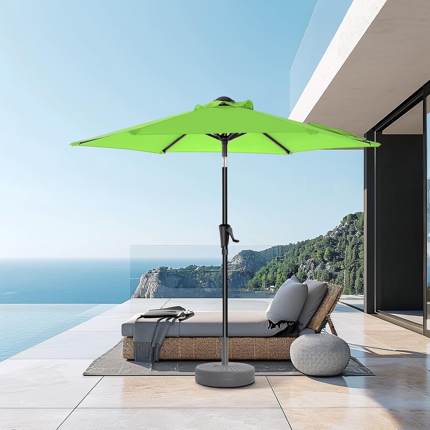 HOMSHADE 7.5ft Outdoor Patio Umbrella with UV Protection