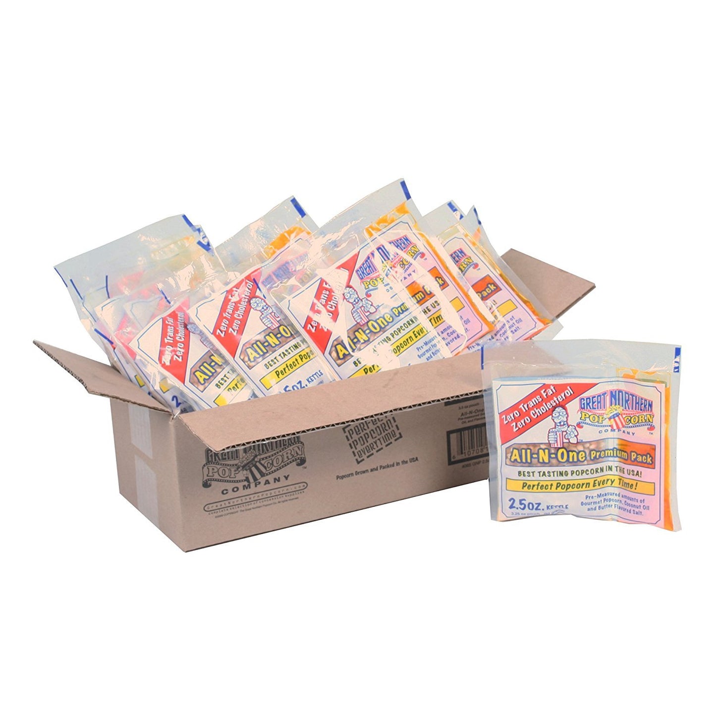 Convenient 12-Count Popcorn Packs for Popping Machines