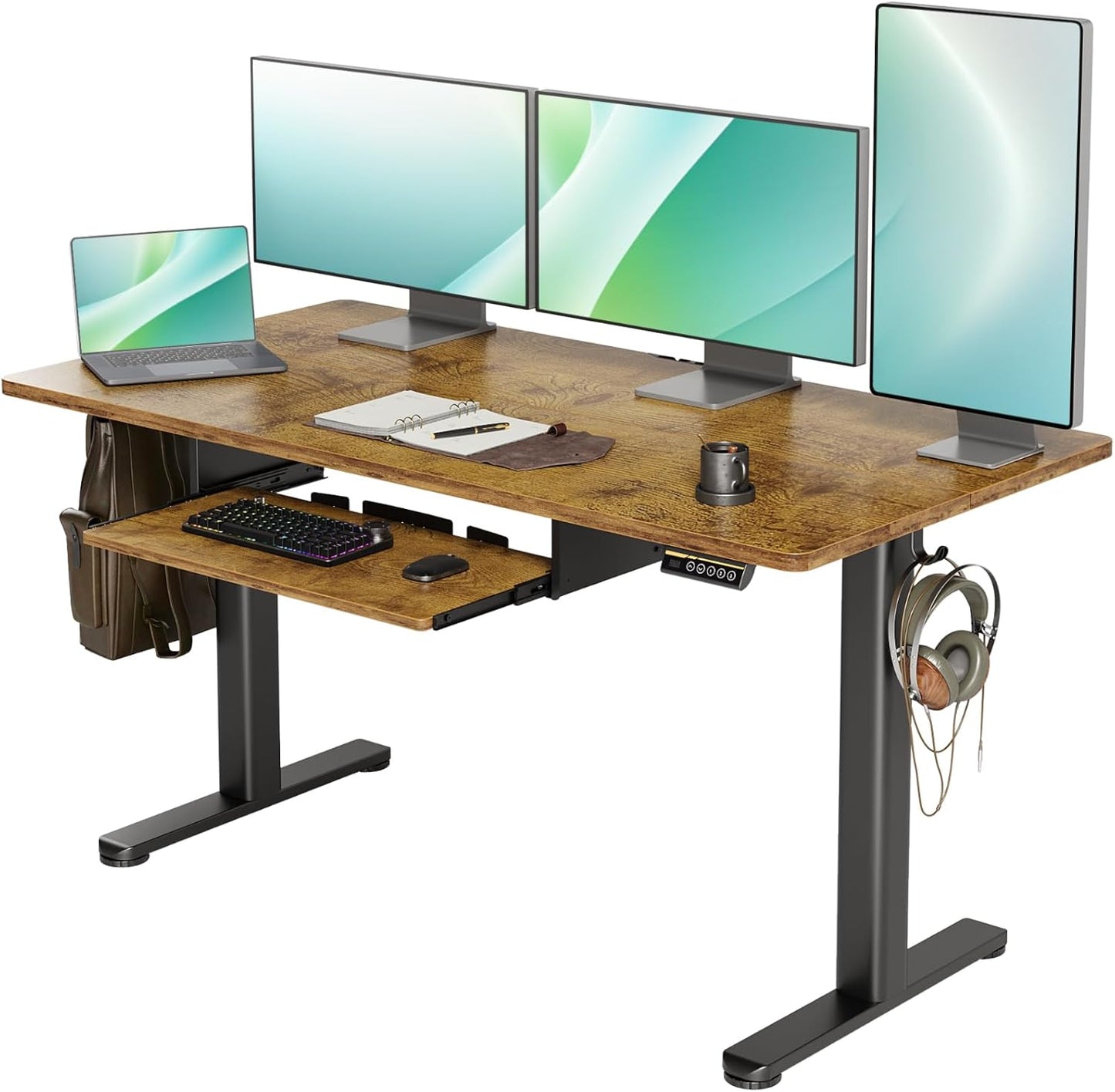 YDN Standing Desk with Keyboard Tray for Home and Office Use