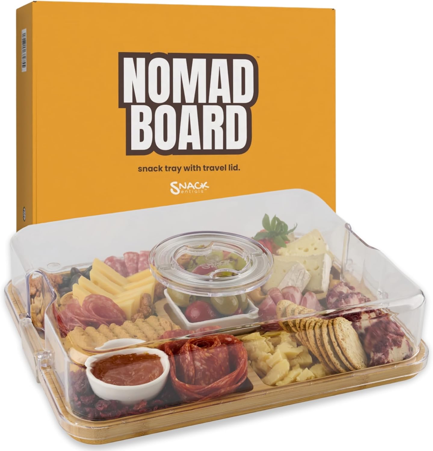 Charcuterie Board with Lid and Handle for Perfect Picnics