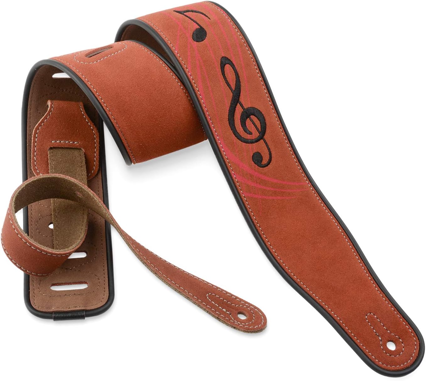 Dulphee Wide Leather Guitar Strap - Comfort & Style