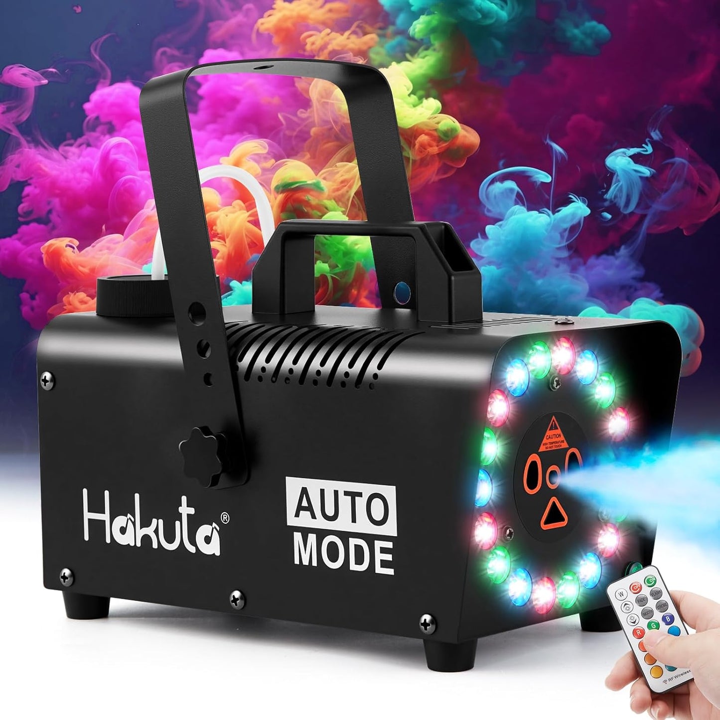 Hakuta Fog Machine with 18 Colorful LED Lights for Events