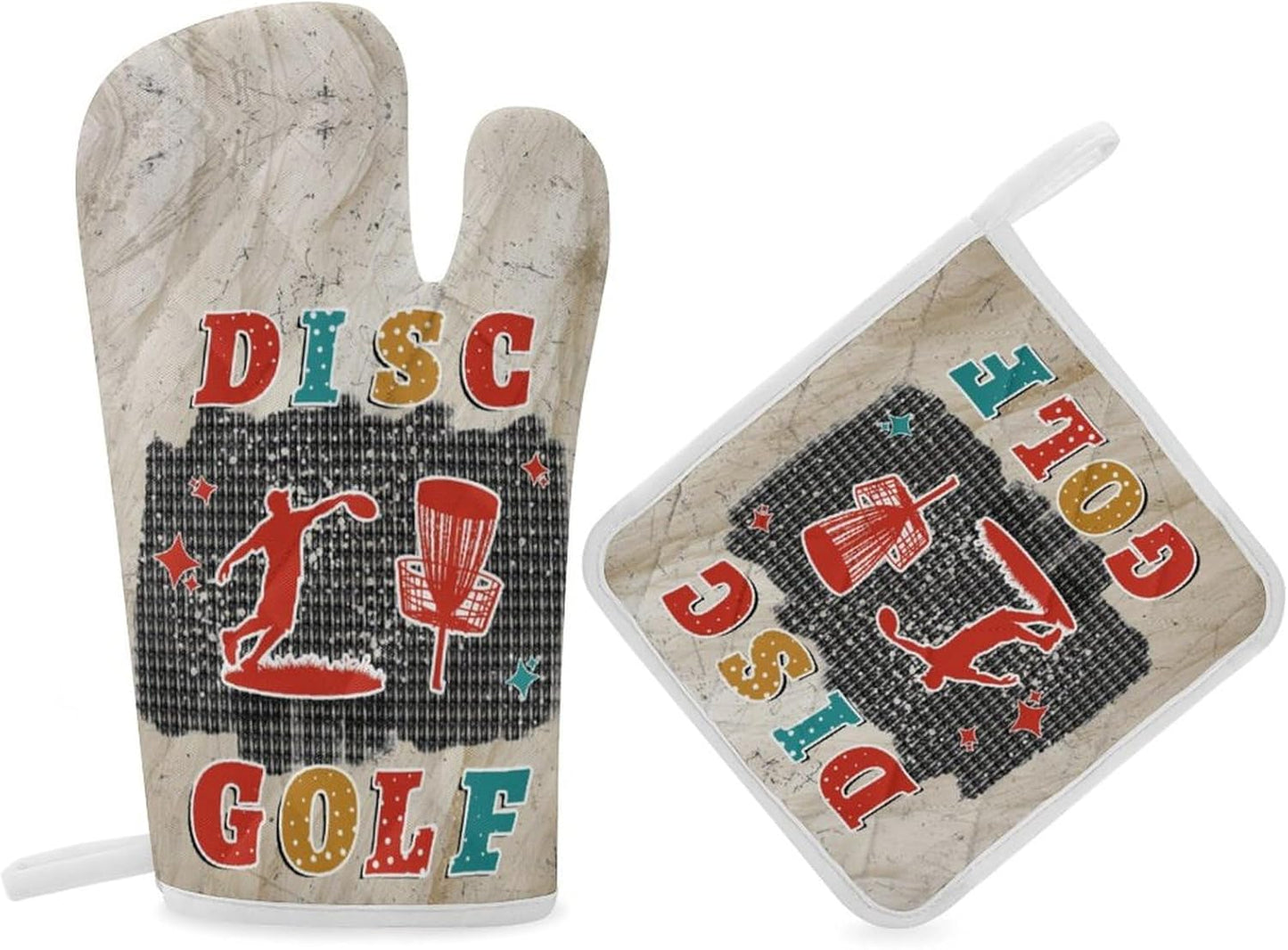 Yostasu Heat-Resistant Vintage Oven Mitt Set