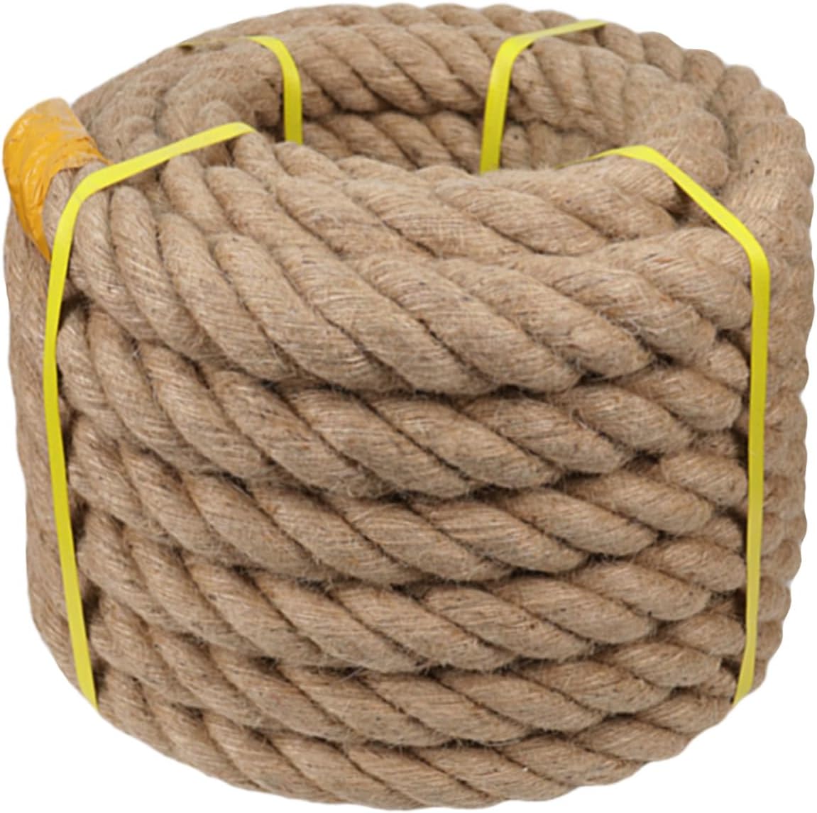 Natural Jute Hemp Rope 2 Inch x 65 Feet for Various Uses