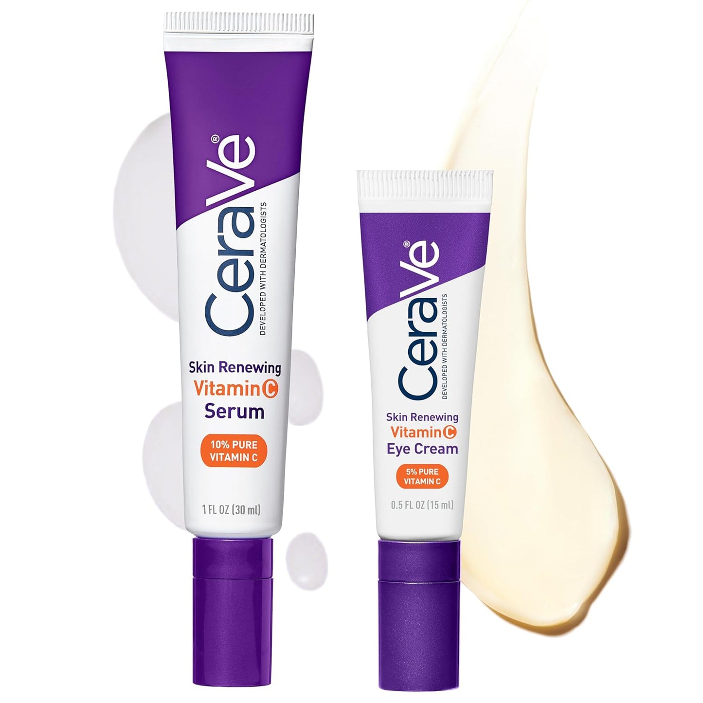 CeraVe Vitamin C Serum & Eye Cream Set for Brightening Skin
