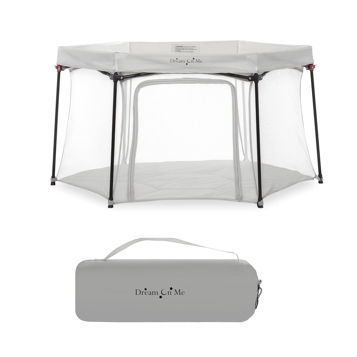 Dream On Me Onyx Grey Playpen - Portable & Comfortable