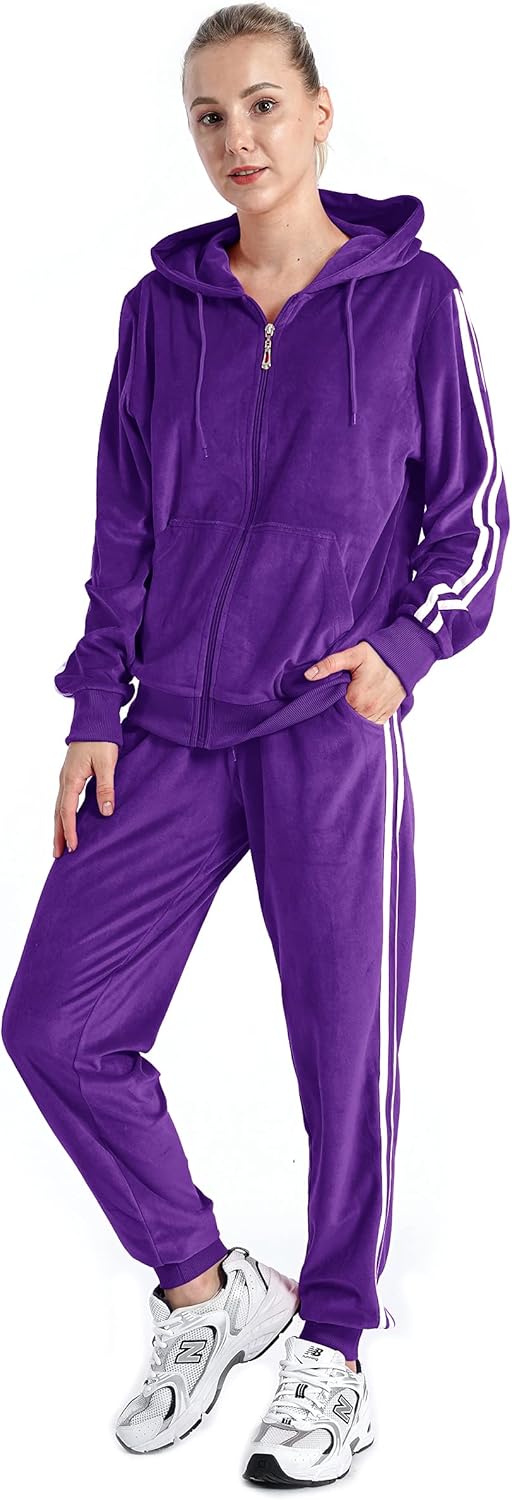 Yasumond Velour Tracksuit for Women - Soft Jogging Set