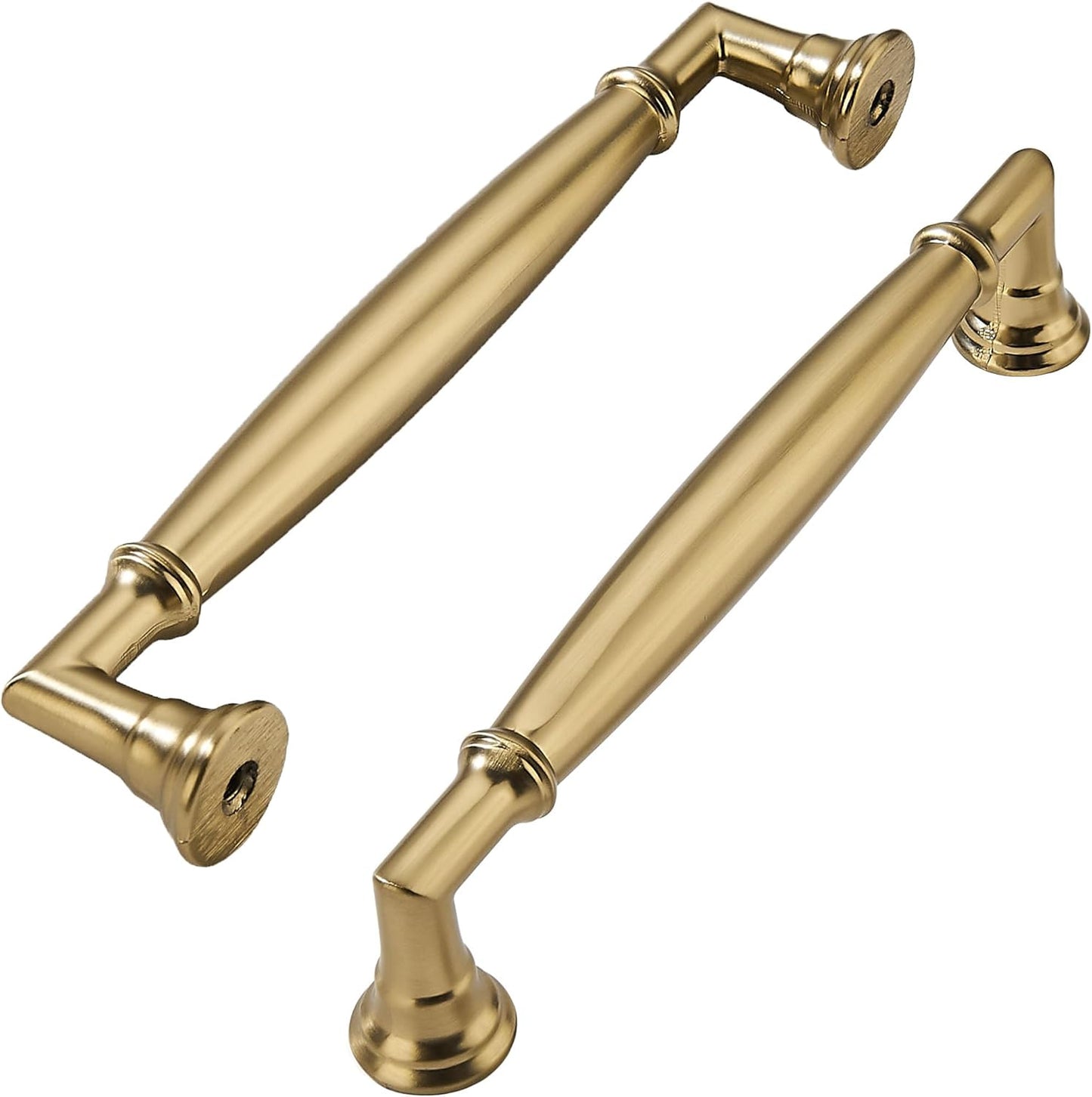 Brushed Brass Cabinet Pulls - Heavy Duty 5 Inch Handles Set