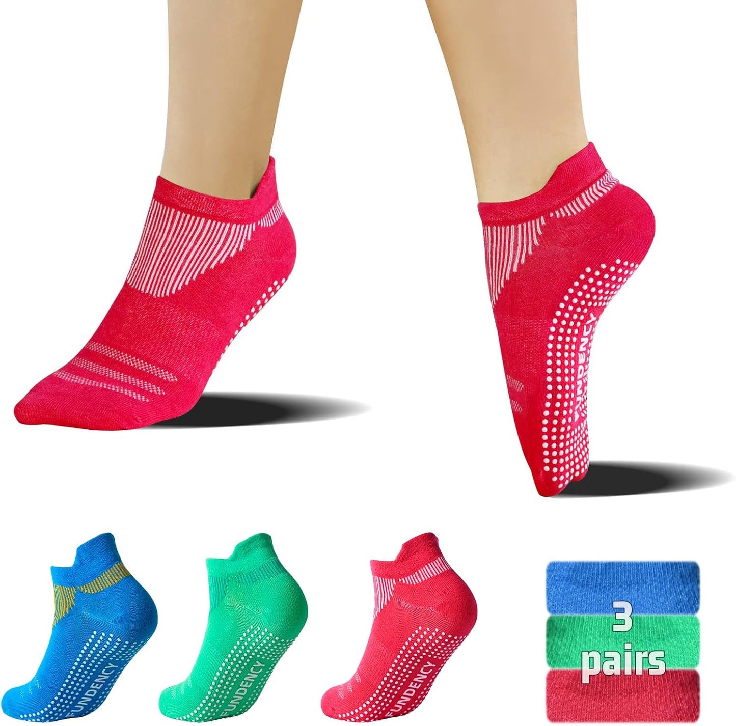 Non Slip Yoga Socks for Women - FUNDENCY Grips